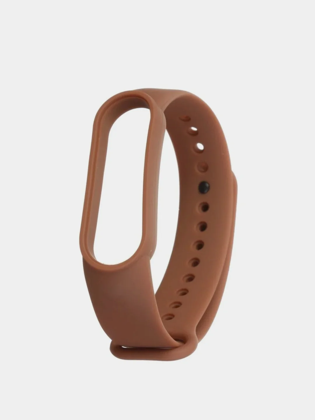 Белый силиконовый ремешок для фитнес браслета Mi Band 5. Универсальный браслет
