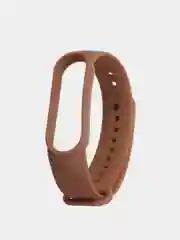 Белый силиконовый ремешок для фитнес браслета Mi Band 5. Универсальный браслет