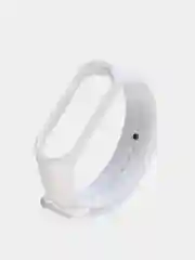 Белый силиконовый ремешок для фитнес браслета Mi Band 5. Универсальный браслет