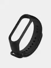 Черный силиконовый ремешок для фитнес браслета Mi Band 5. Универсальный браслет