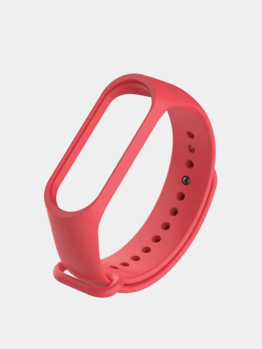 Кораллово-розовый силиконовый ремешок для фитнес браслета Mi Band 5. Универсальный браслет
