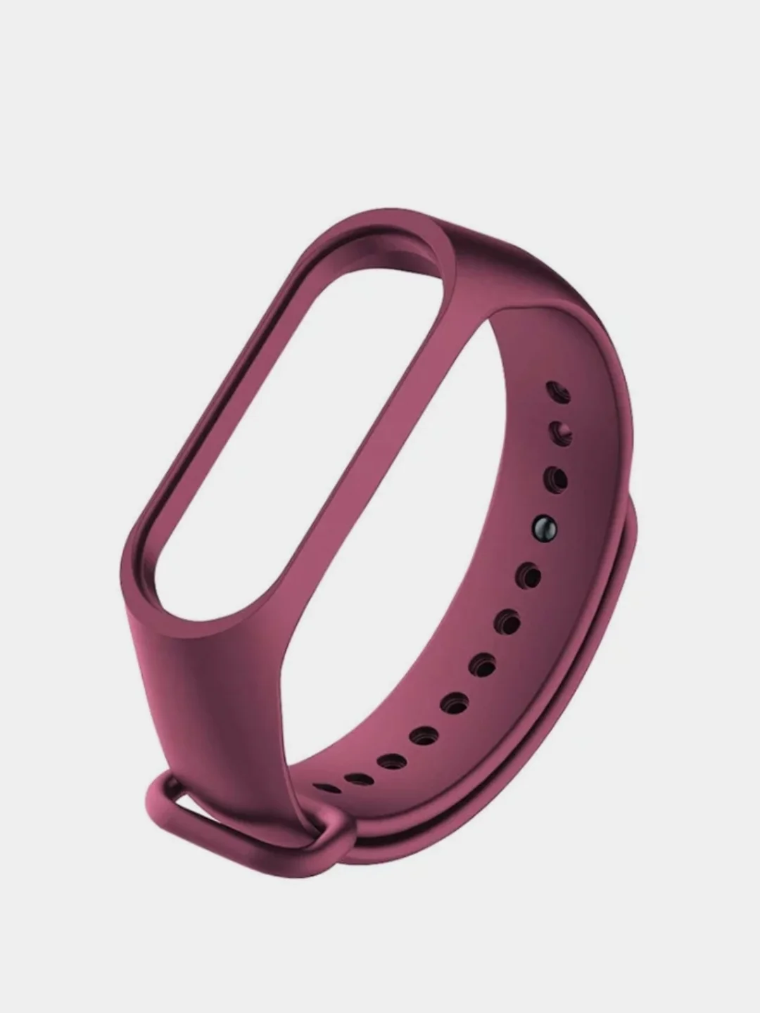 Марсала силиконовый ремешок для фитнес браслета Mi Band 5. Универсальный браслет