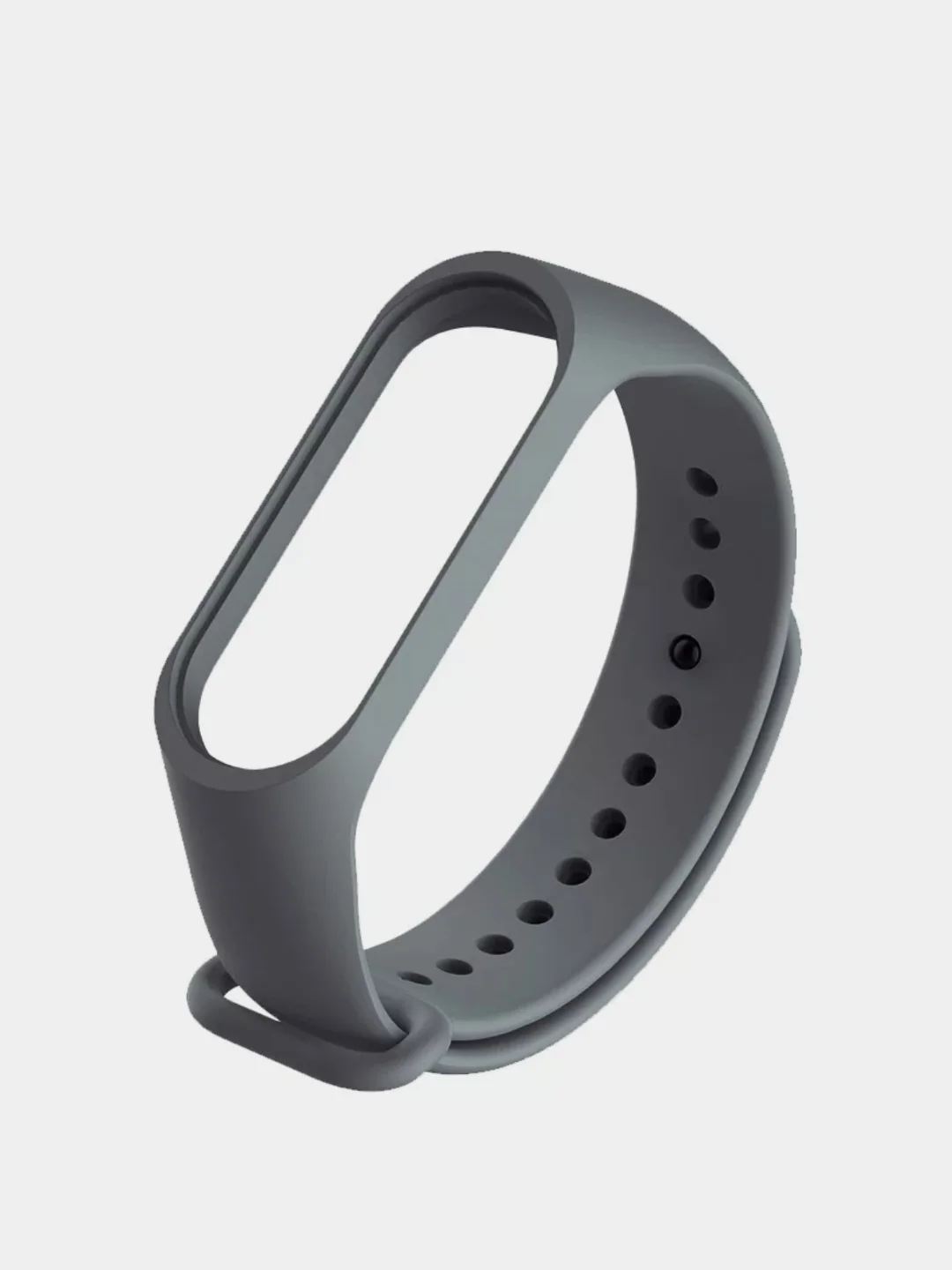 Тёмно-серый силиконовый ремешок для фитнес браслета Mi Band 5. Универсальный браслет