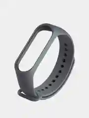 Тёмно-серый силиконовый ремешок для фитнес браслета Mi Band 5. Универсальный браслет