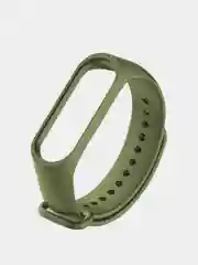 Зелёный хаки силиконовый ремешок для фитнес браслета Mi Band 5. Универсальный браслет