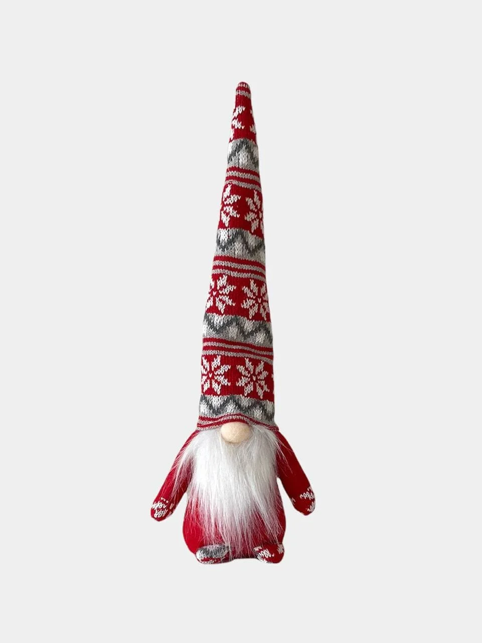 Белый новогодний гномик, гном tomte, гном nisse