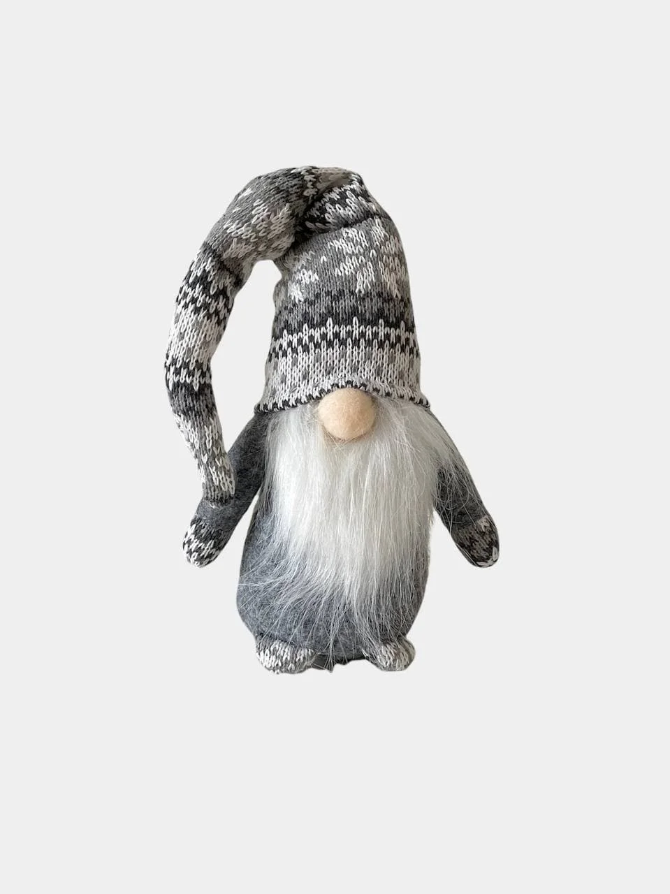 Белый новогодний гномик, гном tomte, гном nisse