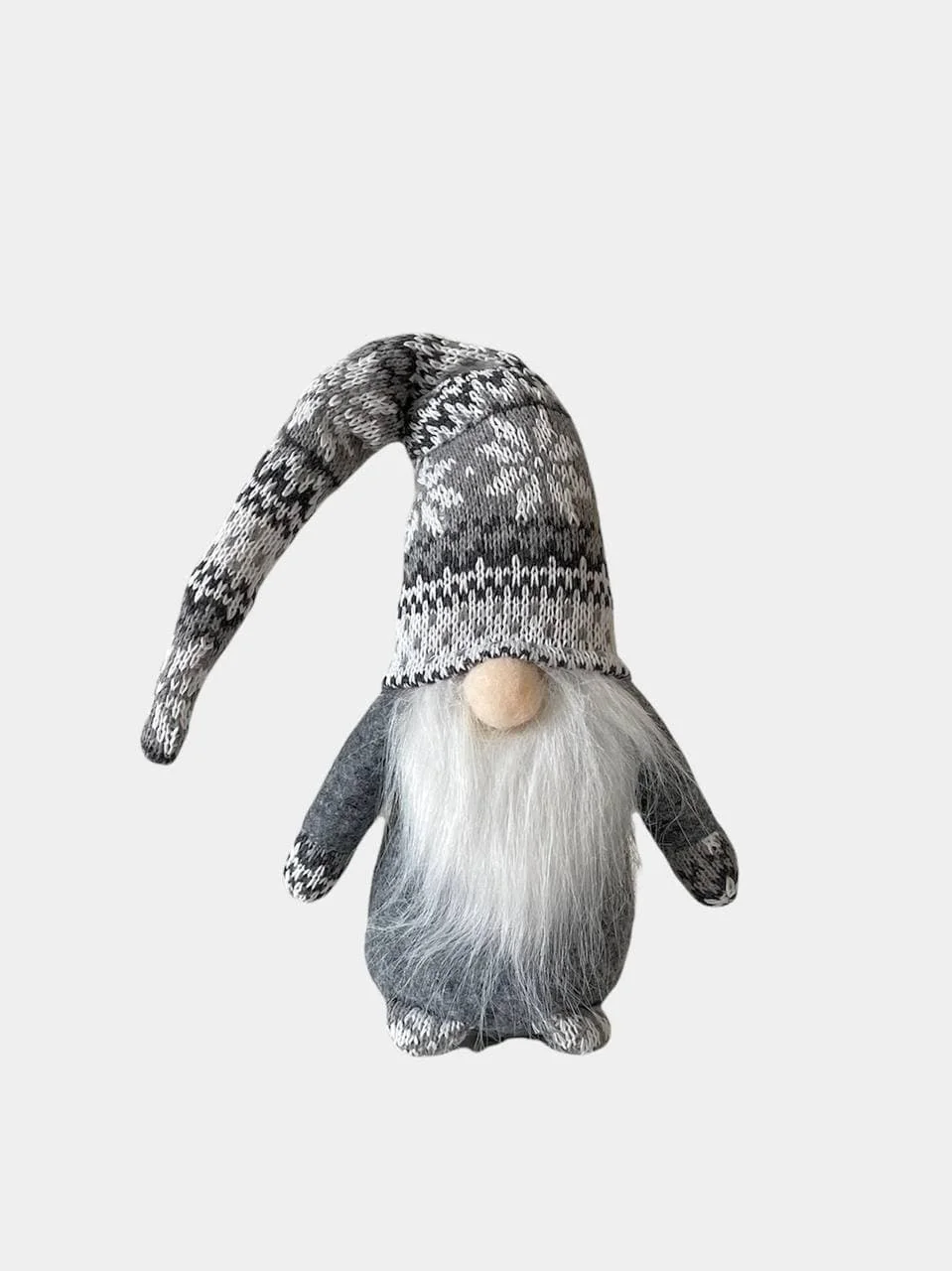 Белый новогодний гномик, гном tomte, гном nisse