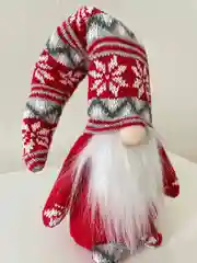 Белый новогодний гномик, гном tomte, гном nisse