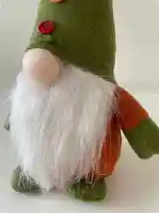 Бежевый новогодний гномик,  гном tomte, гном nisse