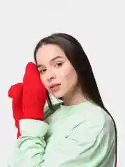 Красный варежки женские, теплые,аксессуары для женщин