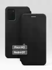 Красный чехол книжка POCO M3, Xiaomi Redmi 9T, Note 9 4G