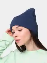Синий меланж шапка, бини, Турция