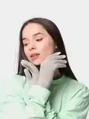 Серый перчатки сенсорные, теплые, унисекс