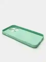 Бирюзовый чехол силиконовый со стеклянной панелью для iPhone 13 Pro