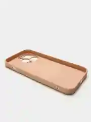 Кремовый чехол силиконовый со стеклянной панелью для iPhone 13 Pro