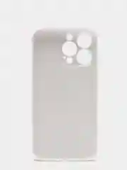 Бежевый меланж чехол силиконовый со стеклянной панелью для iPhone 13 Pro