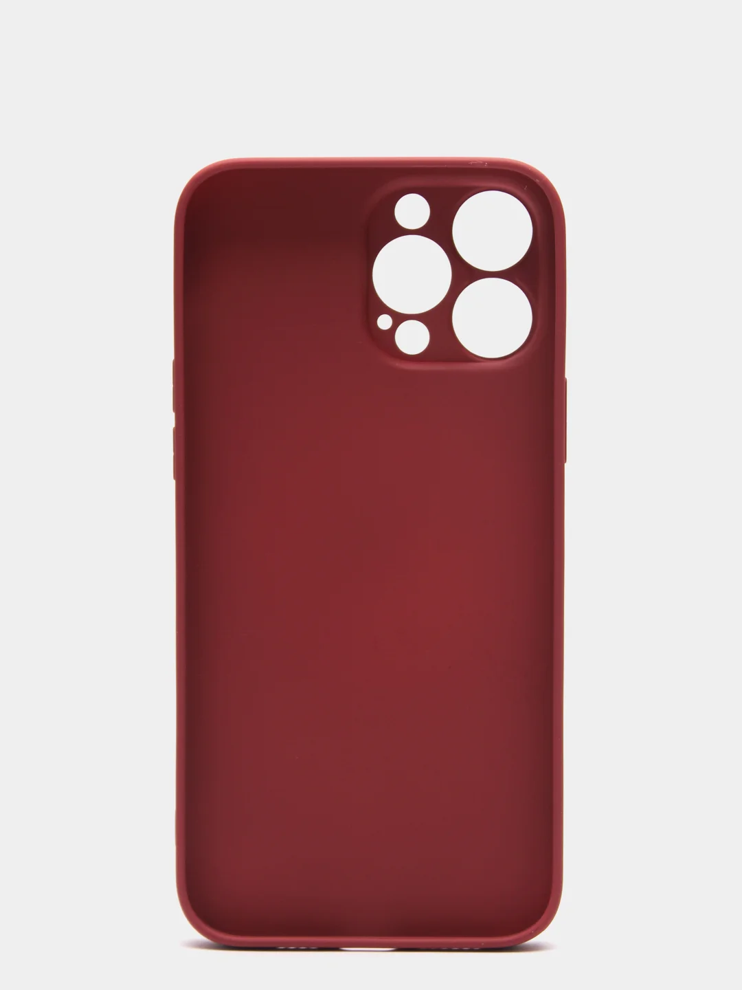 Бордовый чехол силиконовый со стеклянной панелью для iPhone 13 Pro Max