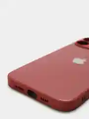 Бордовый чехол силиконовый со стеклянной панелью для iPhone 13 Pro Max