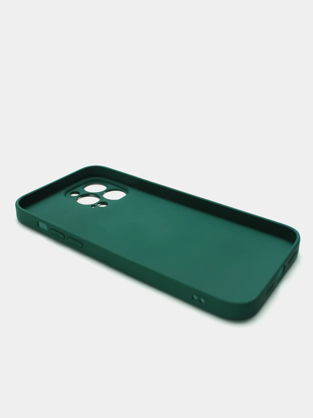 Зеленый чехол силиконовый со стеклянной панелью для iPhone 13 Pro Max