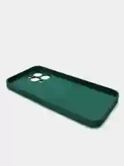 Зеленый чехол силиконовый со стеклянной панелью для iPhone 13 Pro Max