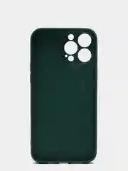 Зеленый чехол силиконовый со стеклянной панелью для iPhone 13 Pro Max