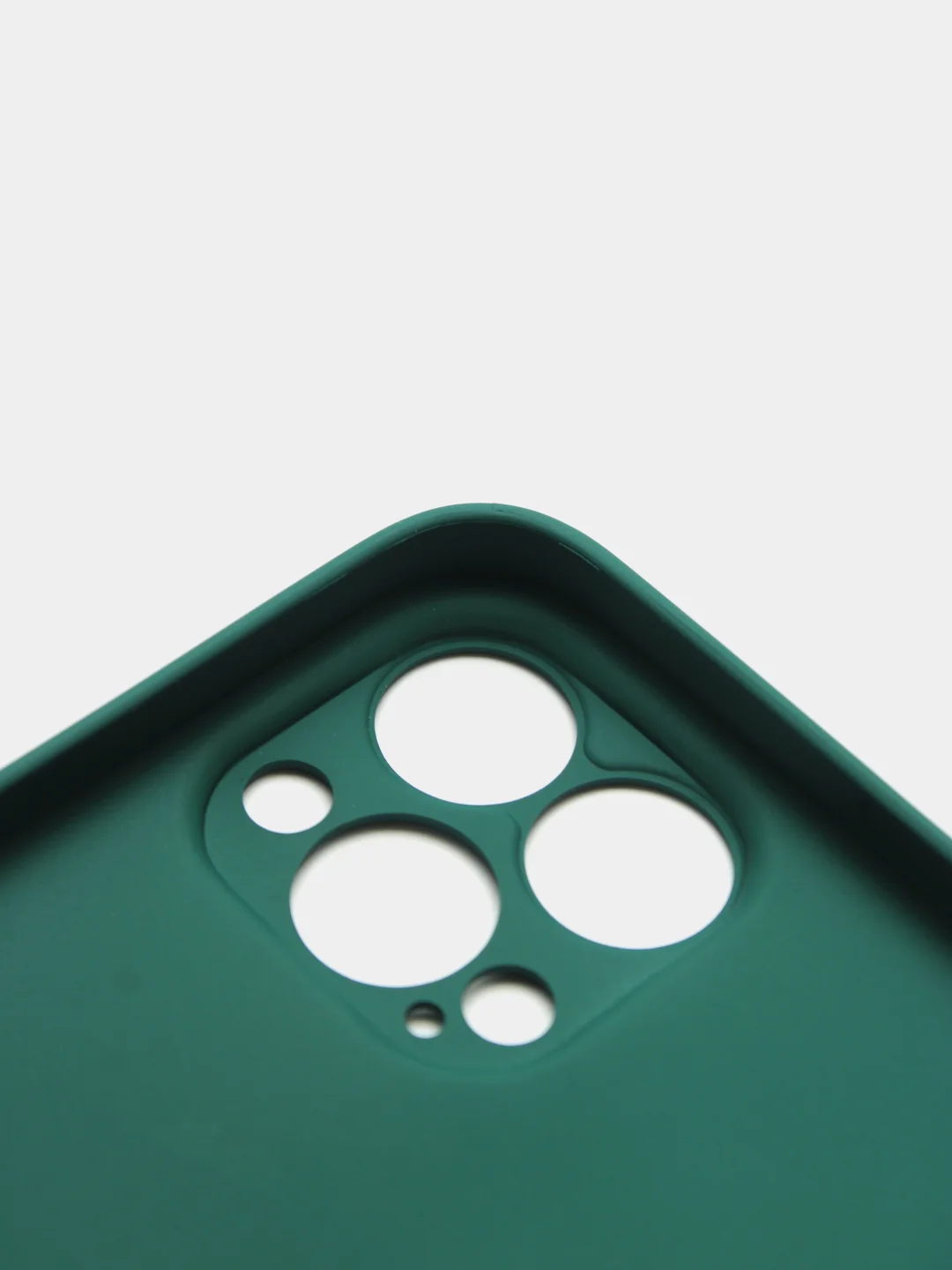 Зеленый чехол силиконовый со стеклянной панелью для iPhone 13 Pro Max