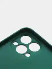 Зеленый чехол силиконовый со стеклянной панелью для iPhone 13 Pro Max
