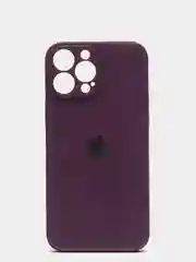 Пурпурный чехол силиконовый со стеклянной панелью для iPhone 13 Pro Max