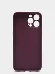 Пурпурный чехол силиконовый со стеклянной панелью для iPhone 13 Pro Max