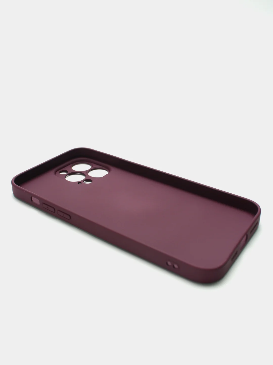 Пурпурный чехол силиконовый со стеклянной панелью для iPhone 13 Pro Max