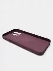 Пурпурный чехол силиконовый со стеклянной панелью для iPhone 13 Pro Max