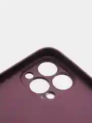 Пурпурный чехол силиконовый со стеклянной панелью для iPhone 13 Pro Max