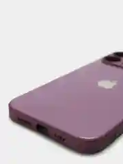 Пурпурный чехол силиконовый со стеклянной панелью для iPhone 13 Pro Max