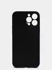 Угольный чехол силиконовый со стеклянной панелью для iPhone 13 Pro Max