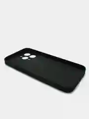 Угольный чехол силиконовый со стеклянной панелью для iPhone 13 Pro Max