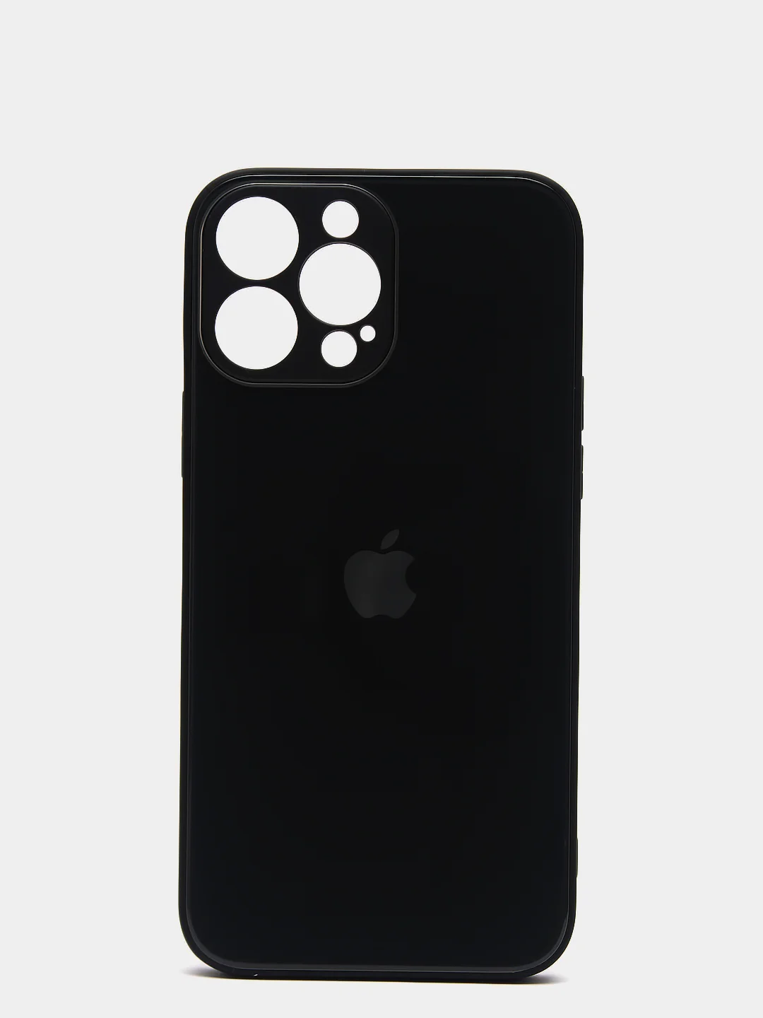 Угольный чехол силиконовый со стеклянной панелью для iPhone 13 Pro Max