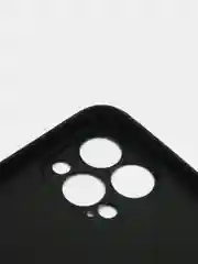 Угольный чехол силиконовый со стеклянной панелью для iPhone 13 Pro Max