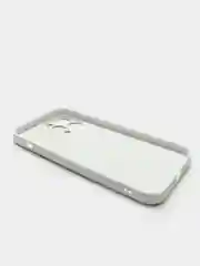 Бежевый меланж чехол силиконовый со стеклянной панелью для iPhone 13 Pro Max