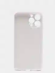 Бежевый меланж чехол силиконовый со стеклянной панелью для iPhone 13 Pro Max