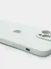 Бежевый меланж чехол силиконовый со стеклянной панелью для iPhone 13 Pro Max