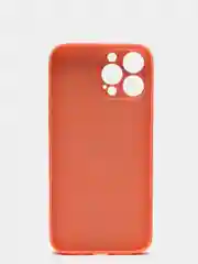 Оранжевый чехол силиконовый со стеклянной панелью для iPhone 13 Pro Max
