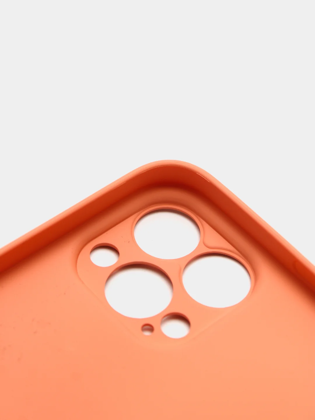 Оранжевый чехол силиконовый со стеклянной панелью для iPhone 13 Pro Max