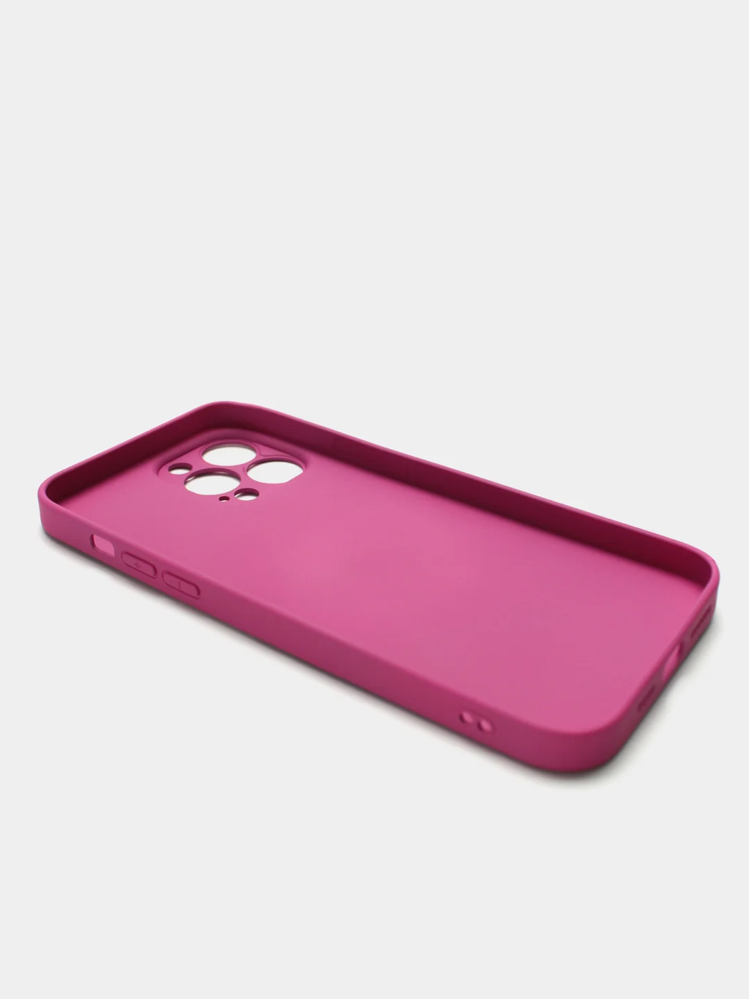 Фуксия чехол силиконовый со стеклянной панелью для iPhone 13 Pro Max