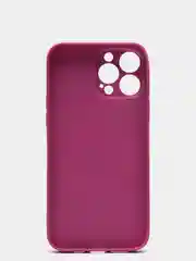 Фуксия чехол силиконовый со стеклянной панелью для iPhone 13 Pro Max