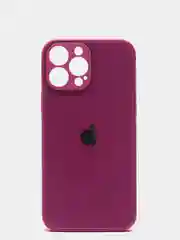 Фуксия чехол силиконовый со стеклянной панелью для iPhone 13 Pro Max