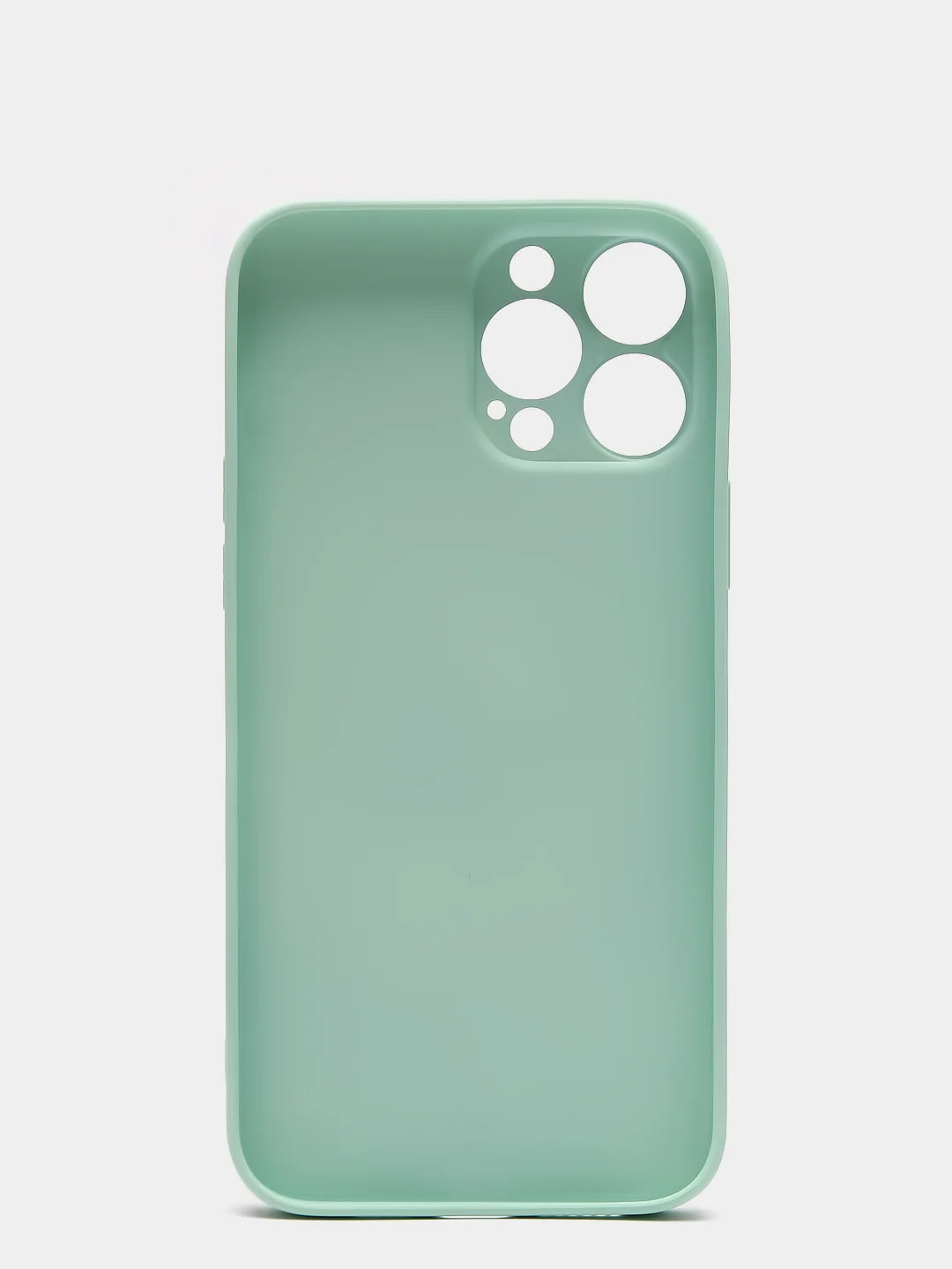 Бирюзовый чехол силиконовый со стеклянной панелью для iPhone 13 Pro Max
