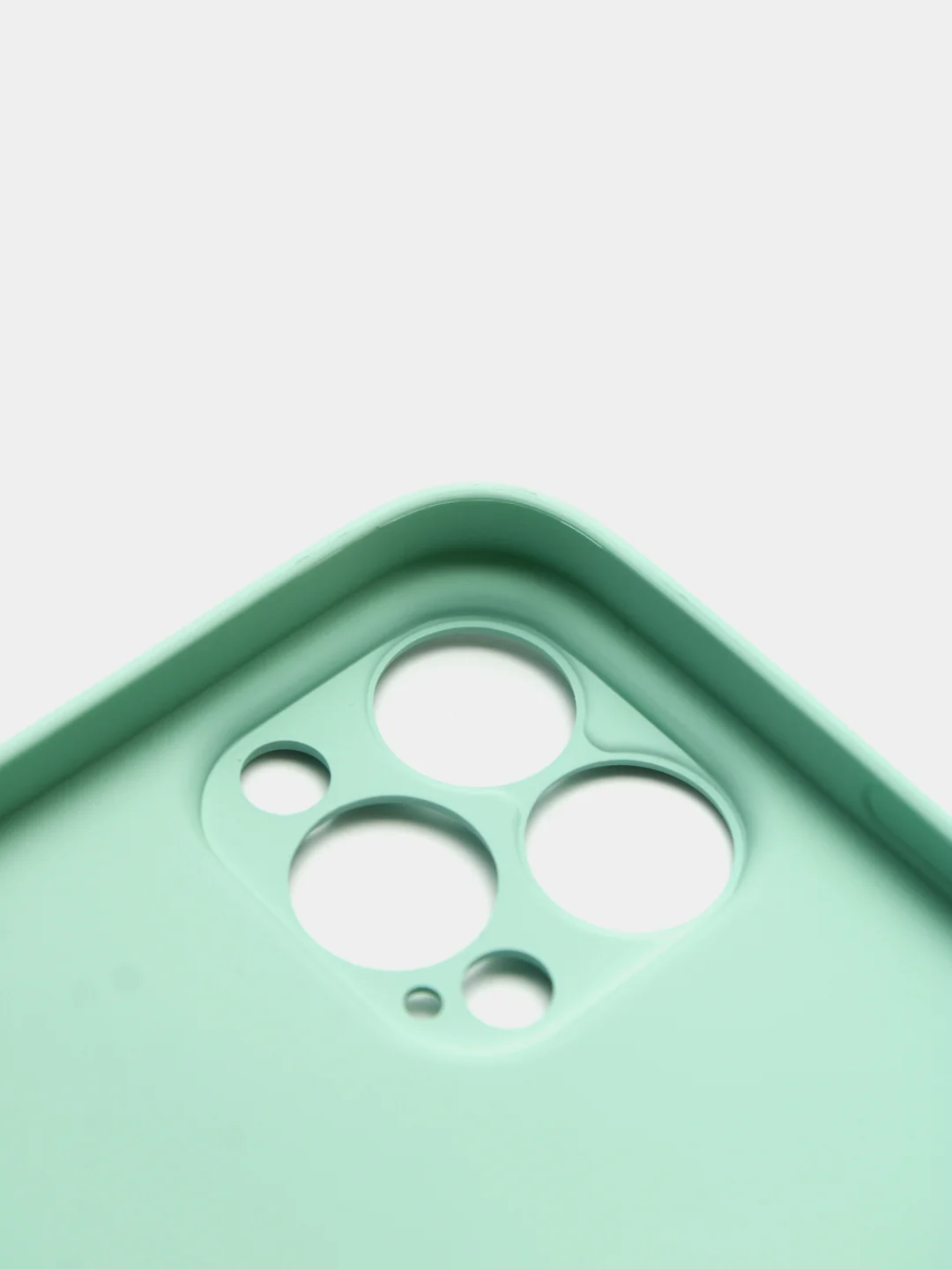 Бирюзовый чехол силиконовый со стеклянной панелью для iPhone 13 Pro Max