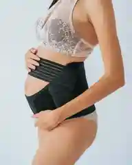 Черный бандаж для беременных Moms Balance универсальный 5 в 1 до и послеродовой