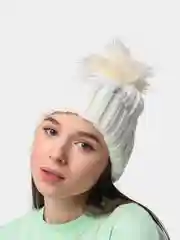 Белый шапка вязаная теплая для женщин